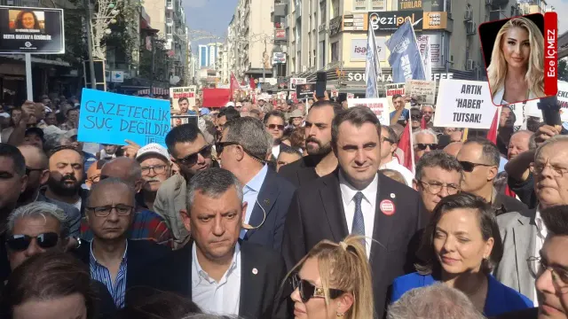 Gözaltılar, tutuklamalar, kayyımlar: Gazeteciler sokakta! Özgür Özel gazeteciler için İzmir'de